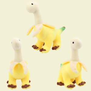ふわふわ バナナ恐竜 ぬいぐるみ 黄色 子供向け