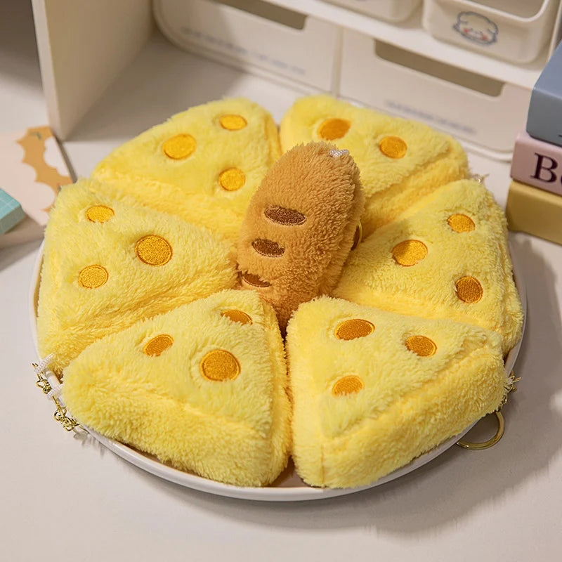 フードモチーフ 黄色いチーズとバゲット ぬいぐるみキーホルダー - 画像 (5)