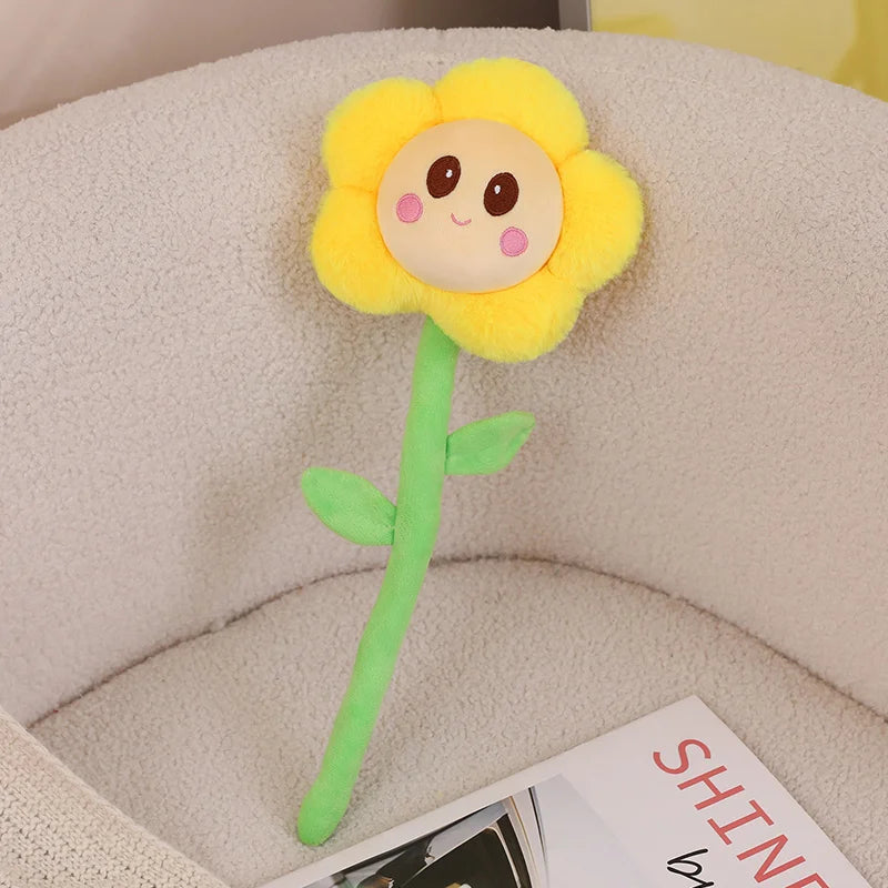 ふわふわ 茎付き カラフル お花 ぬいぐるみ - 画像 (14)