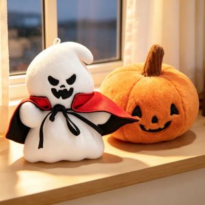 かわいい ハロウィン ゴーストぬいぐるみ 赤黒マント
