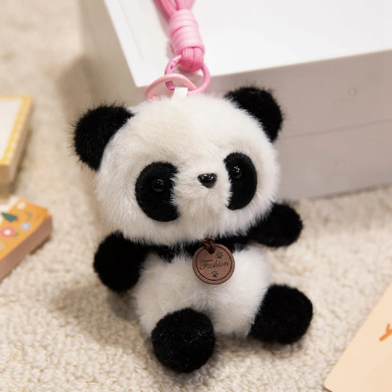 ふわふわ動物のタグ付きぬいぐるみキーホルダー - 画像 (7)