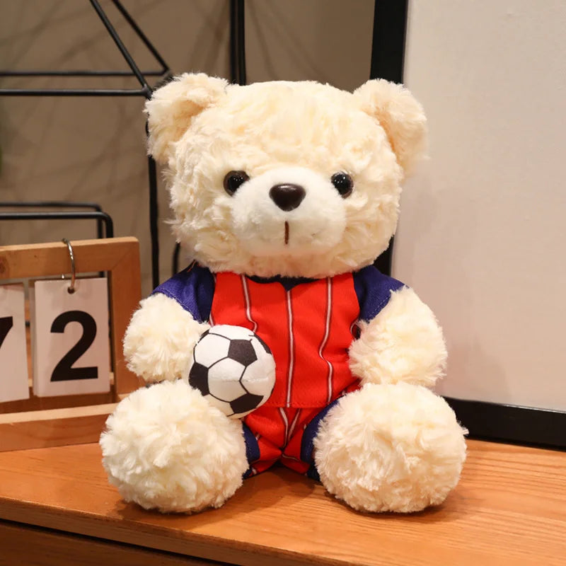 クリーム色のサッカー ドイツ代表 ユニフォーム テディベア ボール付き - 画像 (9)
