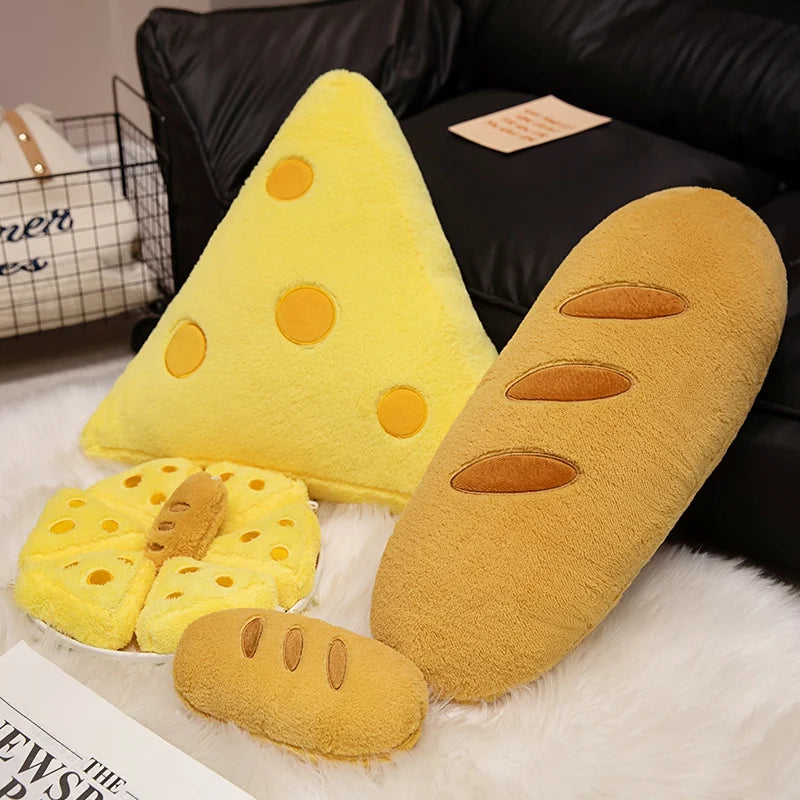 フードモチーフ 黄色いチーズとバゲット ぬいぐるみキーホルダー - 画像 (6)