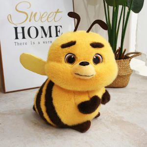 ふわふわ ぽっちゃり 黄色いミツバチ ぬいぐるみ