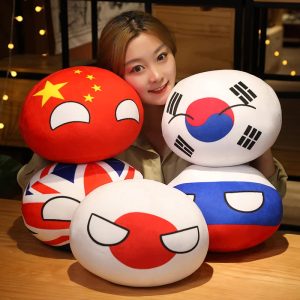丸型国旗デザイン ふわふわ カントリーボール ぬいぐるみ