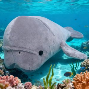 ふわふわ ビッグ ライトグレー ジュゴン ぬいぐるみ