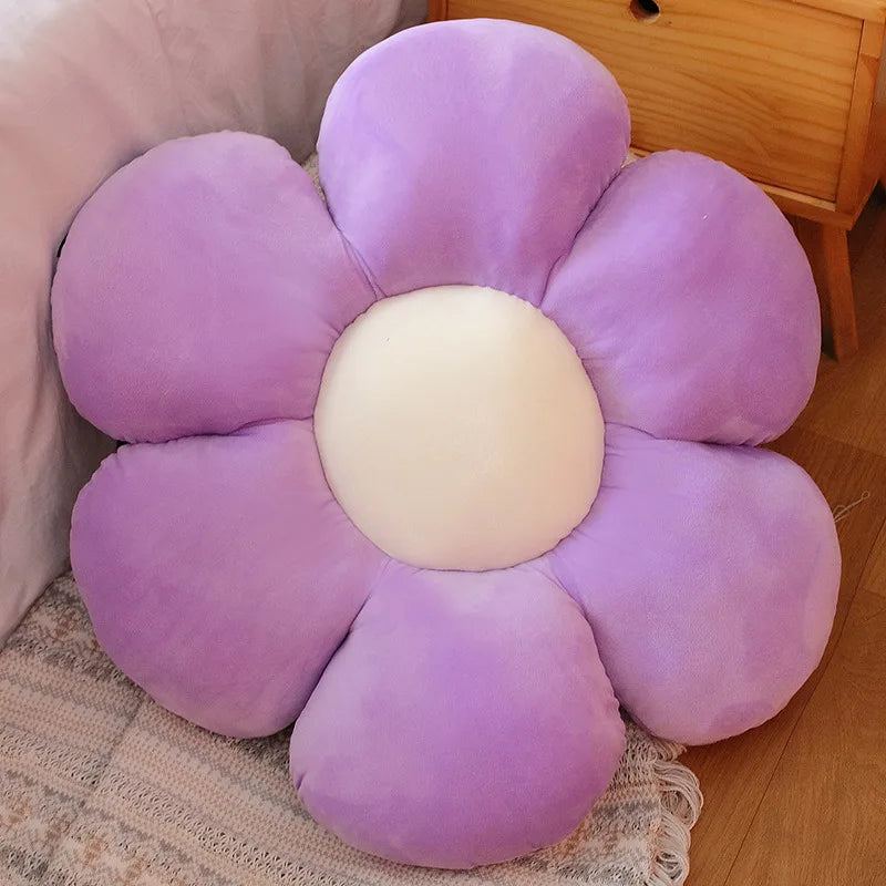 ふわふわ タイダイ柄 花形クッション - 画像 (12)