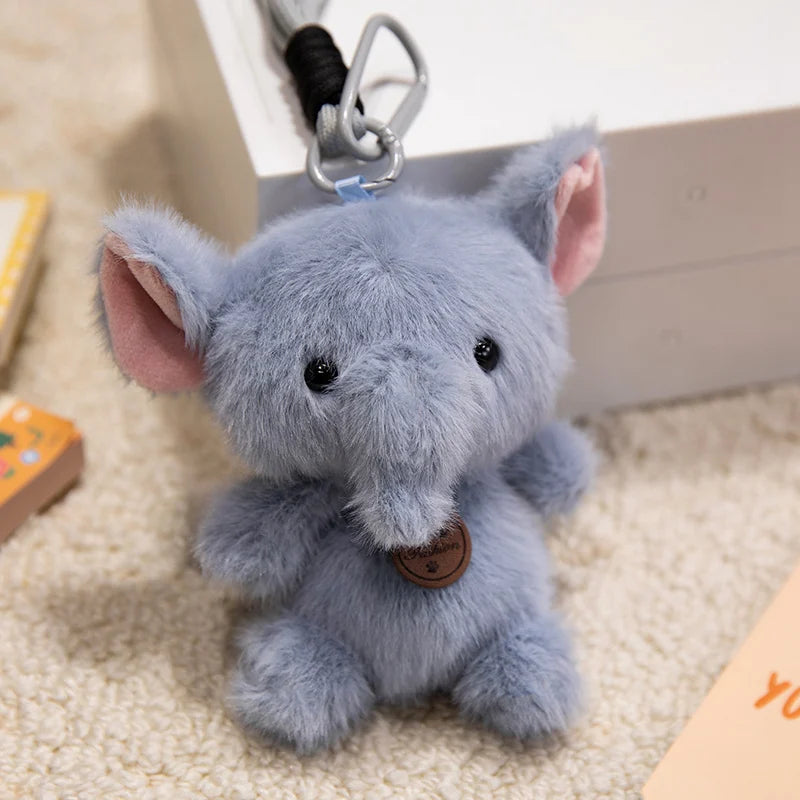 ふわふわ動物のタグ付きぬいぐるみキーホルダー - 画像 (17)