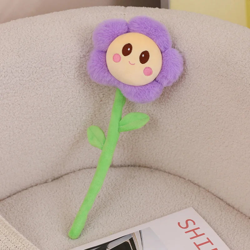 ふわふわ 茎付き カラフル お花 ぬいぐるみ - 画像 (15)