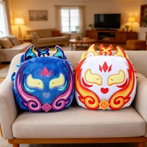 幻想的デザインのカラフル刺繍ぬいぐるみクッション