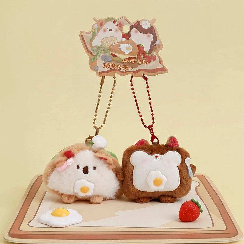 ぷっくり可愛い 料理モチーフ ぬいぐるみ マスコットキーホルダー イラストカード付き - 画像 (8)