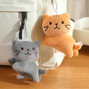 可愛い ふわふわ 猫 マスコット キーホルダー