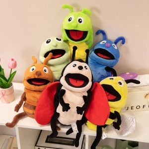 可愛い昆虫キャラクターハンドパペットぬいぐるみセット