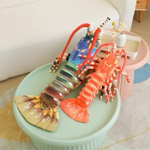 リアルな ロブスター ぬいぐるみ カラフル イセエビ オマール海老