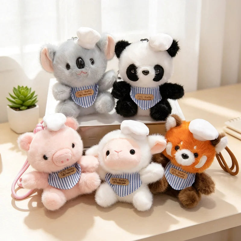 かわいい 動物 ぬいぐるみ キーホルダー バッグチャーム - 画像 (3)