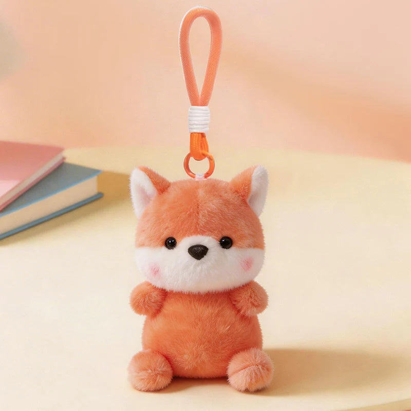 ふわふわの白い子犬ぬいぐるみキーホルダー - 画像 (14)