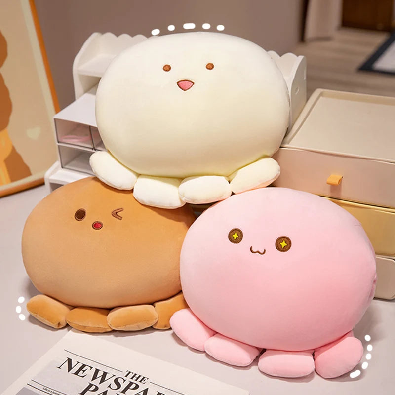 ふわふわ もちもち ウィンク タコ ぬいぐるみ パステルピンク - 画像 (2)