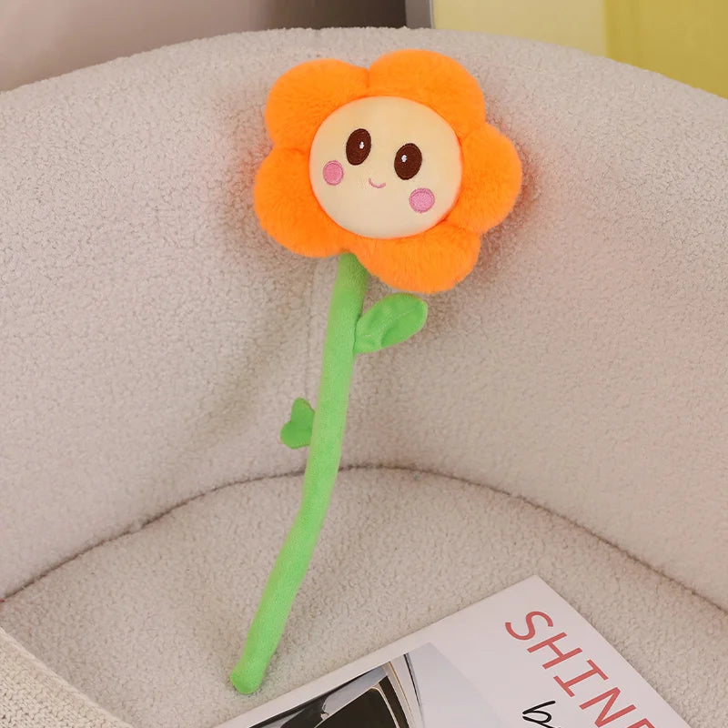 ふわふわ 茎付き カラフル お花 ぬいぐるみ - 画像 (8)