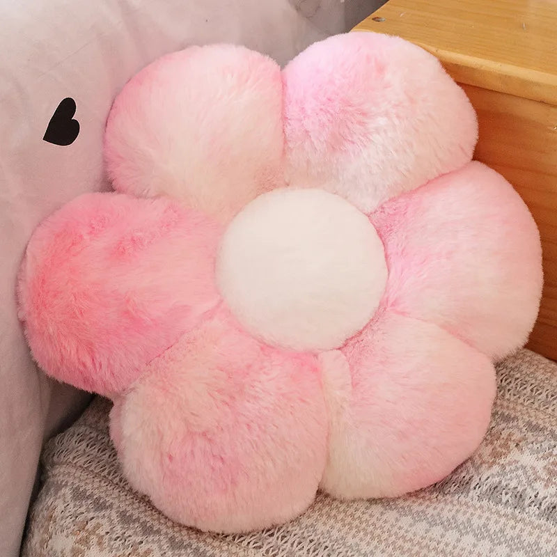 ふわふわ タイダイ柄 花形クッション - 画像 (16)