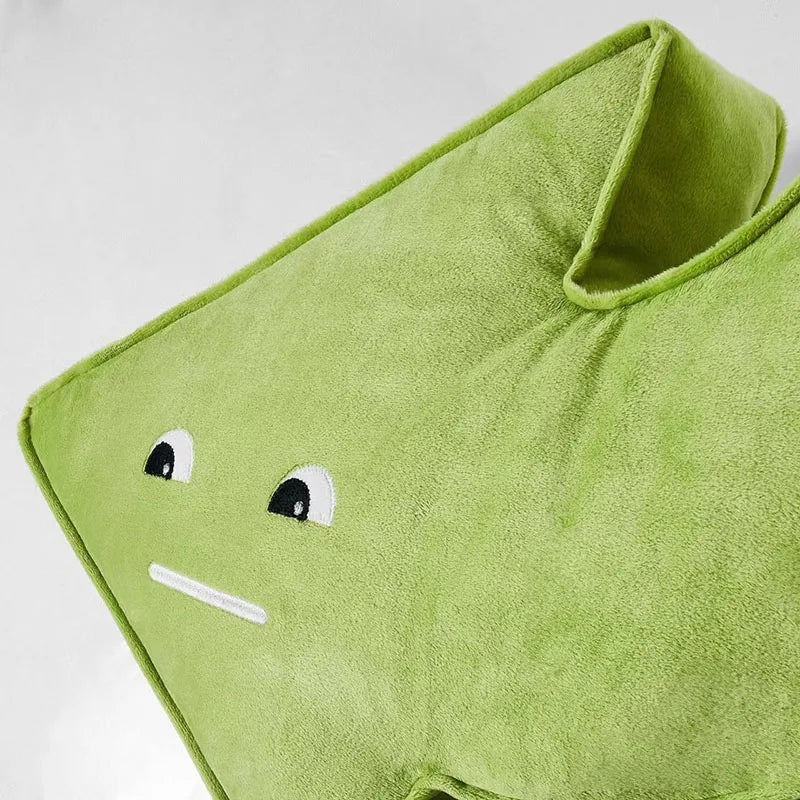 ふわふわ 雲形 お顔付き ブルー クッション - 画像 (6)