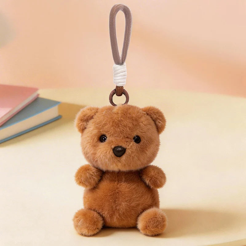 ふわふわの白い子犬ぬいぐるみキーホルダー - 画像 (15)