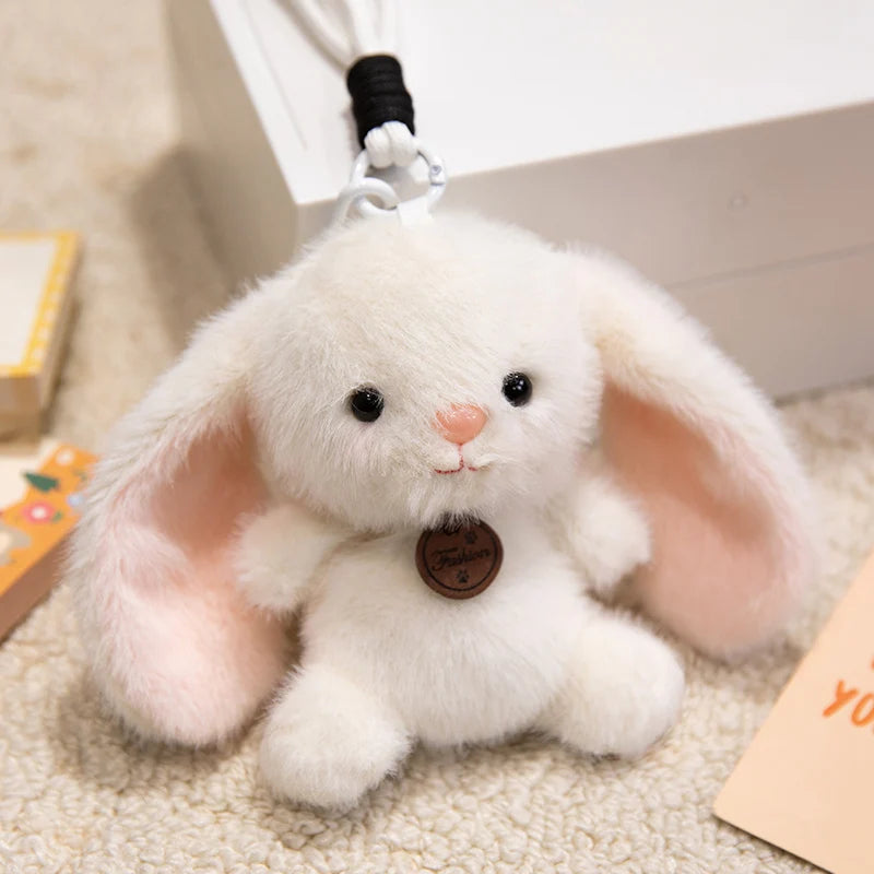 ふわふわ動物のタグ付きぬいぐるみキーホルダー - 画像 (6)