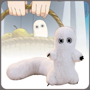 ムシシ ふわふわ 長いしっぽの 白いぬいぐるみ