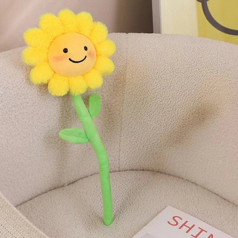 ふわふわ 茎付き カラフル お花 ぬいぐるみ - 画像 (7)
