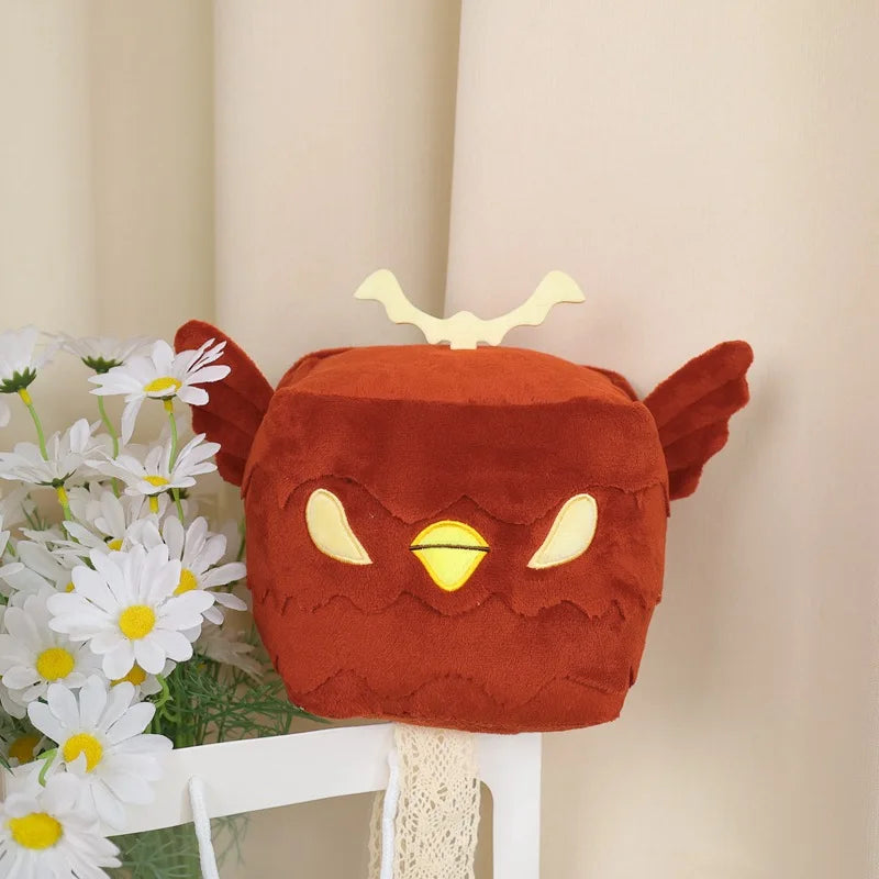 角付き 紫と水色の キューブ型 モンスターぬいぐるみ - 画像 (4)