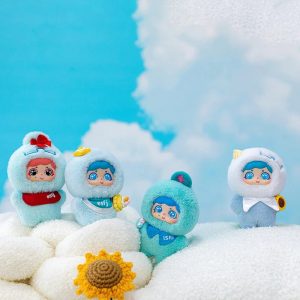可愛い ふわふわ フード付き マスコットぬいぐるみ