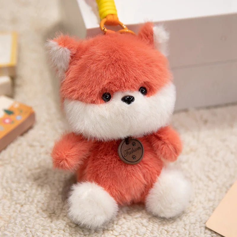 ふわふわ動物のタグ付きぬいぐるみキーホルダー - 画像 (14)