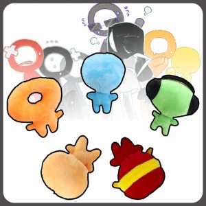 ふわふわ ミニマルデザイン キャラクターぬいぐるみ