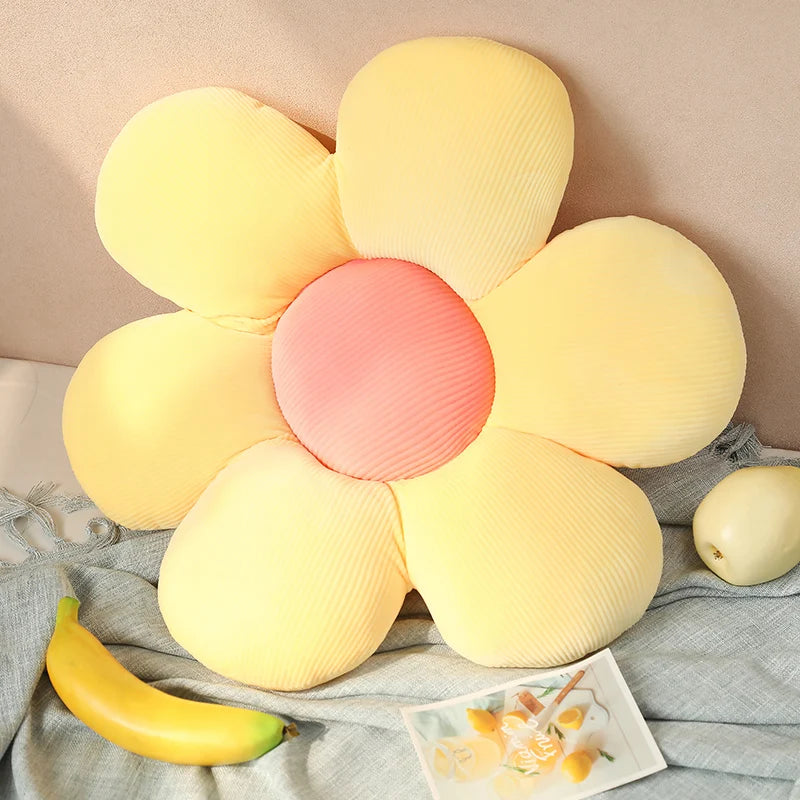 ふわふわ タイダイ柄 花形クッション - 画像 (11)