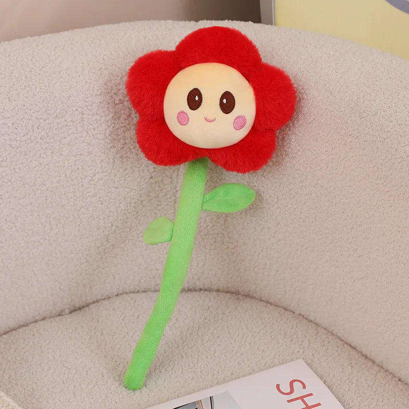 ふわふわ 茎付き カラフル お花 ぬいぐるみ - 画像 (11)