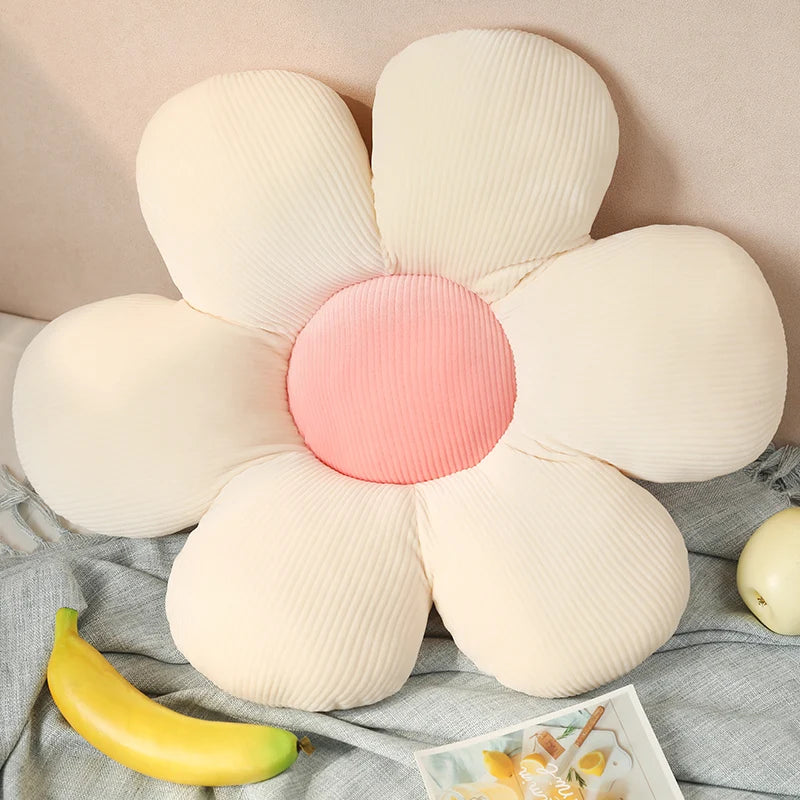 ふわふわ タイダイ柄 花形クッション - 画像 (7)