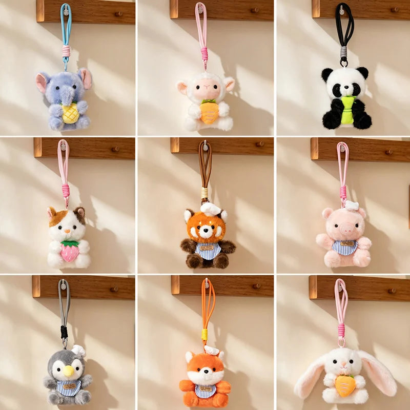かわいい 動物 ぬいぐるみ キーホルダー バッグチャーム - 画像 (2)
