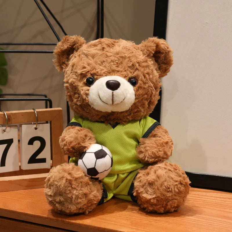クリーム色のサッカー ドイツ代表 ユニフォーム テディベア ボール付き - 画像 (10)