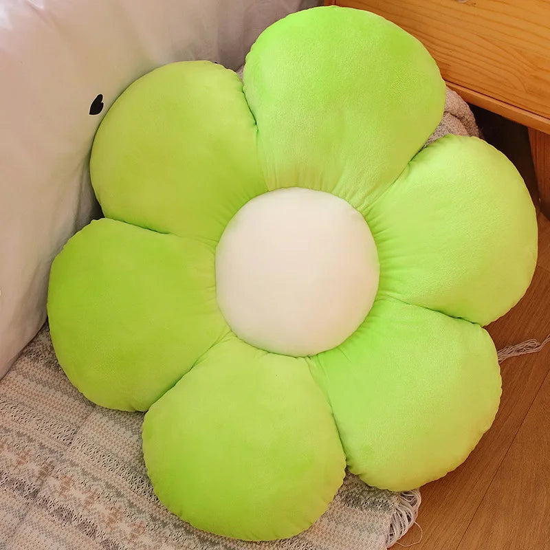 ふわふわ タイダイ柄 花形クッション - 画像 (9)