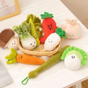 個性的な表情の 野菜 ぬいぐるみ マスコット