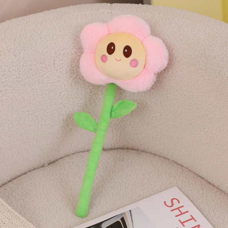 ふわふわ 茎付き カラフル お花 ぬいぐるみ - 画像 (9)