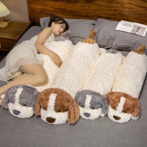 もこもこ 犬の顔 ロング抱き枕