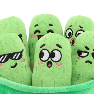ふわふわ 緑の 表情豊かな きゅうり マスコットセット