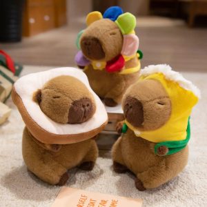 選べる!眠れるカピバラの可愛いコスチュームぬいぐるみ