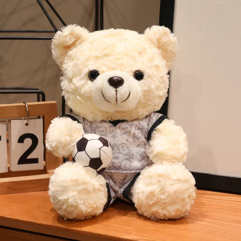 クリーム色のサッカー ドイツ代表 ユニフォーム テディベア ボール付き - 画像 (18)