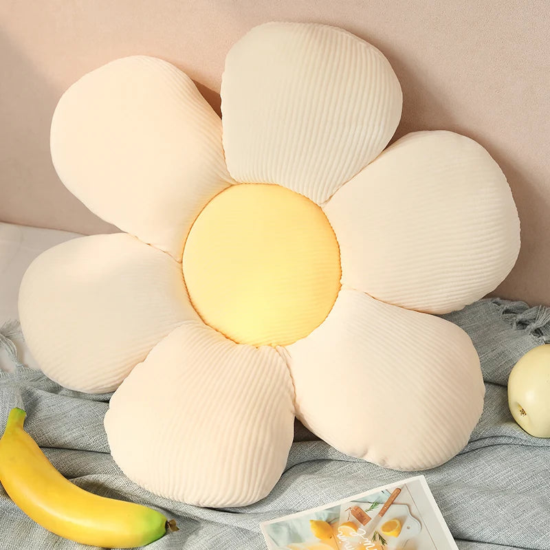 ふわふわ タイダイ柄 花形クッション - 画像 (8)