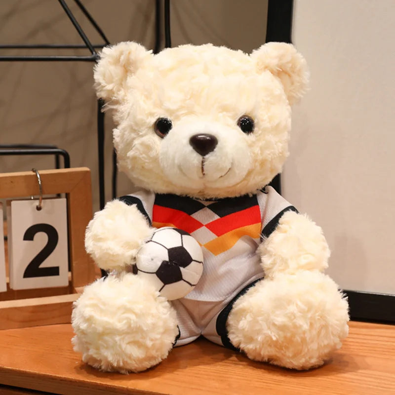 クリーム色のサッカー ドイツ代表 ユニフォーム テディベア ボール付き - 画像 (13)