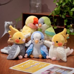 鳥のぬいぐるみ パステルカラー インコ ふわふわ マスコット