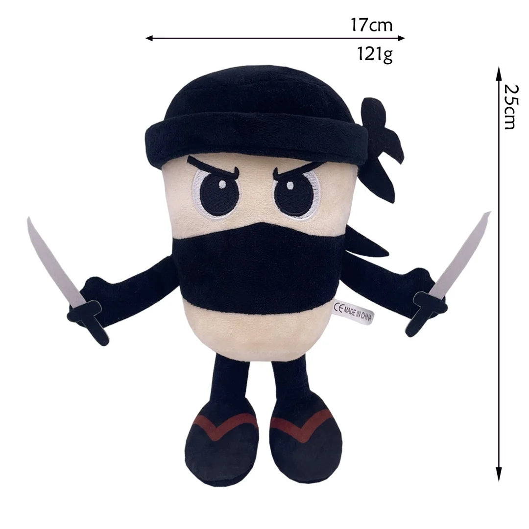 黒い忍者 刀付き 丸っこい ぬいぐるみ - 画像 (12)