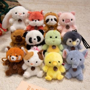 ふわふわ 動物 ミニ ぬいぐるみ バッグチャーム