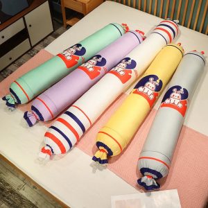 かわいい うさぎ柄 パステルカラー 円筒形 ロングクッション